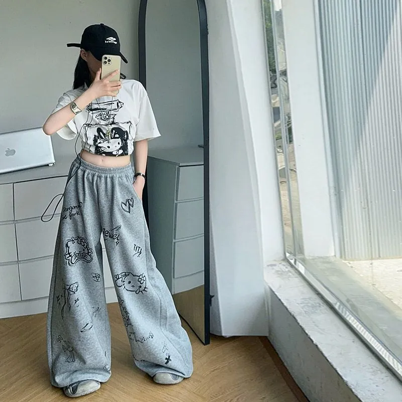 【120-170cm】存在感アップ  大人気 カジュアル クール 女の子 半袖Ｔシャツ/ワイドレッグパンツ