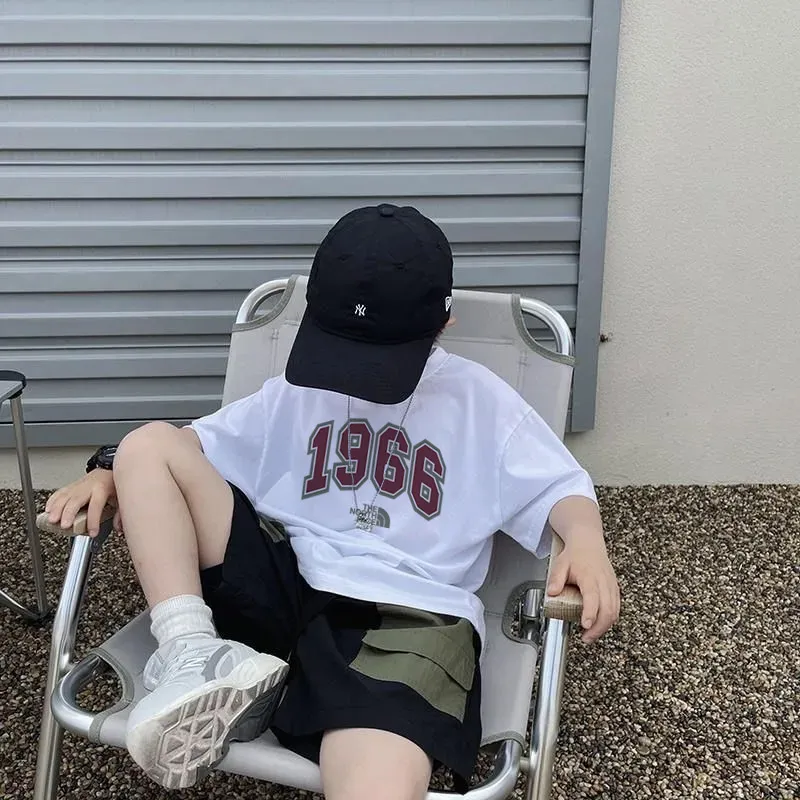 【90-160cm】トレンド感たっぷり 売れ筋 トレンド 数字柄 合わせやすい  男の子 半袖 Ｔシャツ