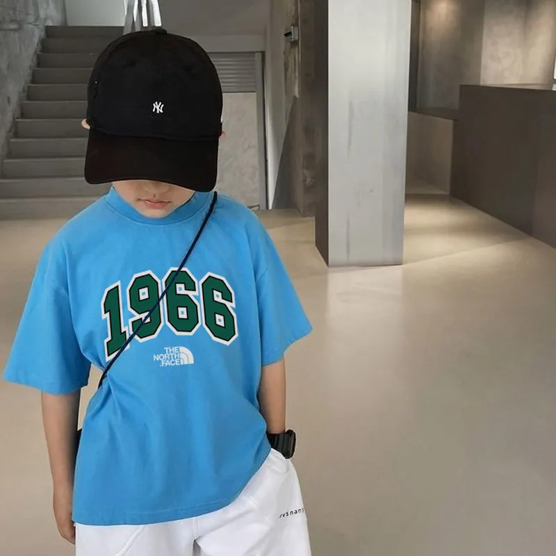【90-160cm】トレンド感たっぷり 売れ筋 トレンド 数字柄 合わせやすい  男の子 半袖 Ｔシャツ