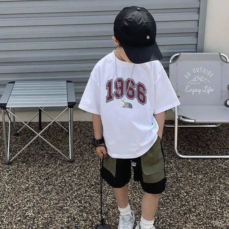 【90-160cm】トレンド感たっぷり 売れ筋 トレンド 数字柄 合わせやすい  男の子 半袖 Ｔシャツ