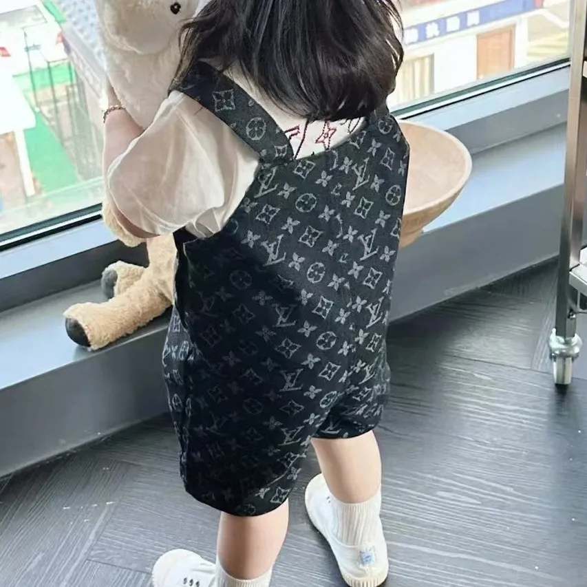 【80-120cm】トレンド感満点 おしゃれ 動きやすい カジュアル キッズ デニム サロペット