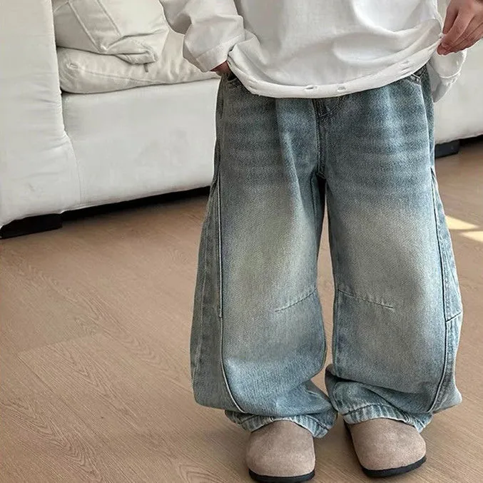 【100-150cm】話題沸騰中 売れ筋 カジュアル シンプル 動きやすさ抜群 男の子 デニムパンツ