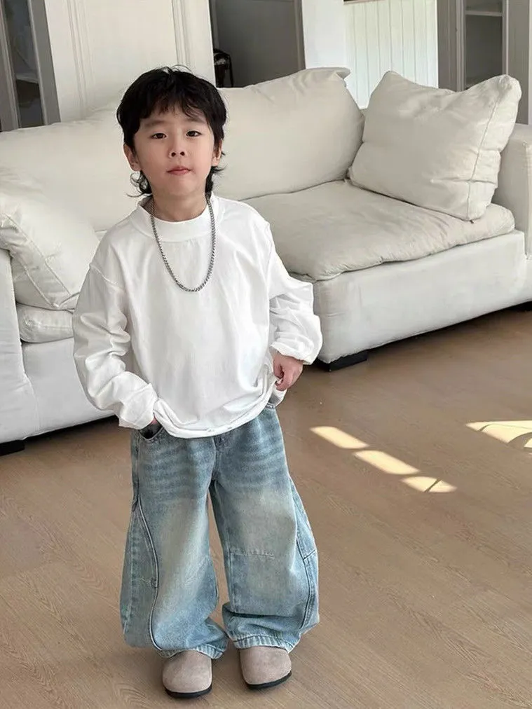 【100-150cm】話題沸騰中 売れ筋 カジュアル シンプル 動きやすさ抜群 男の子 デニムパンツ