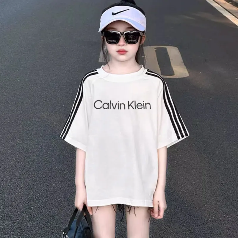 【100-150cm】毎日着たくなる 爆売れ中 アルファベット 快適 女の子 半袖 Ｔシャツ
