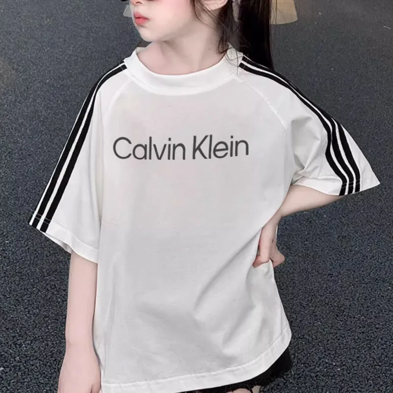 【100-150cm】毎日着たくなる 爆売れ中 アルファベット 快適 女の子 半袖 Ｔシャツ