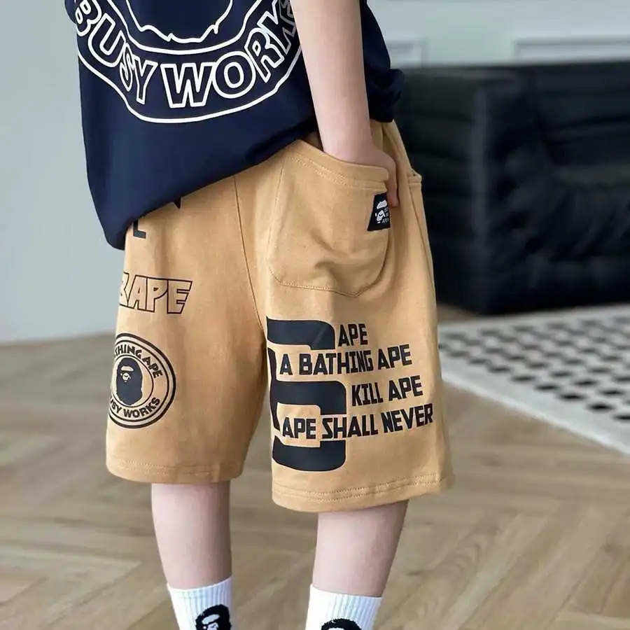 【110-160cm】超カッコイイ 気質満点 トレンド  カジュアル  ゆったり 男の子  ショートパンツ