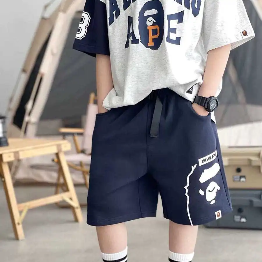 【110-160cm】超カッコイイ 気質満点 トレンド  カジュアル  ゆったり 男の子  ショートパンツ