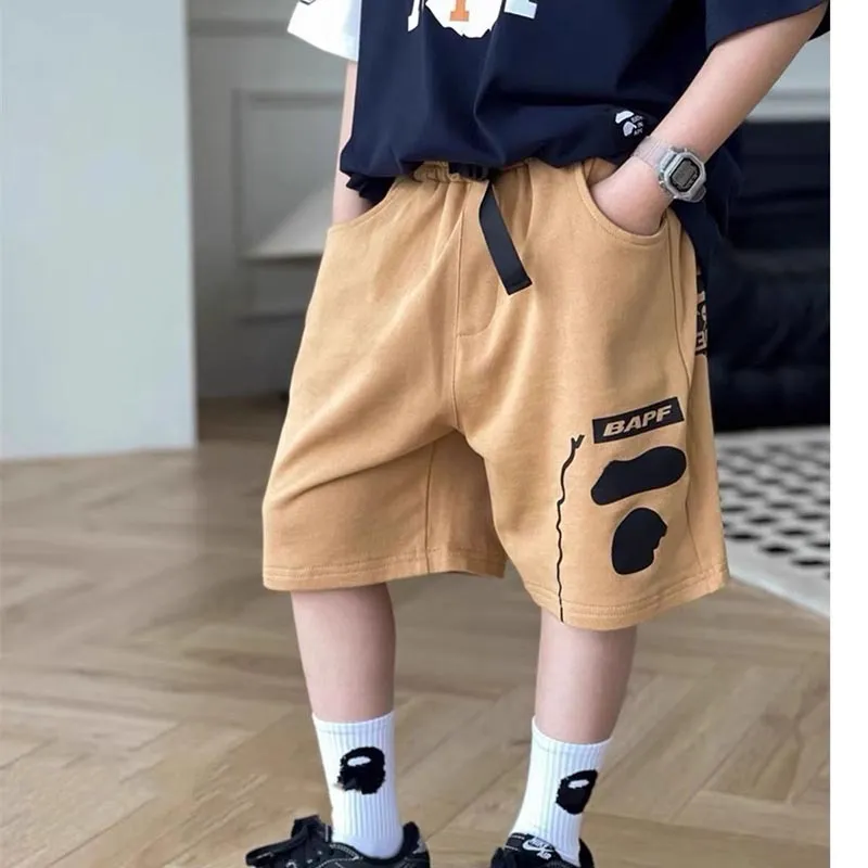 【110-160cm】超カッコイイ 気質満点 トレンド  カジュアル  ゆったり 男の子  ショートパンツ