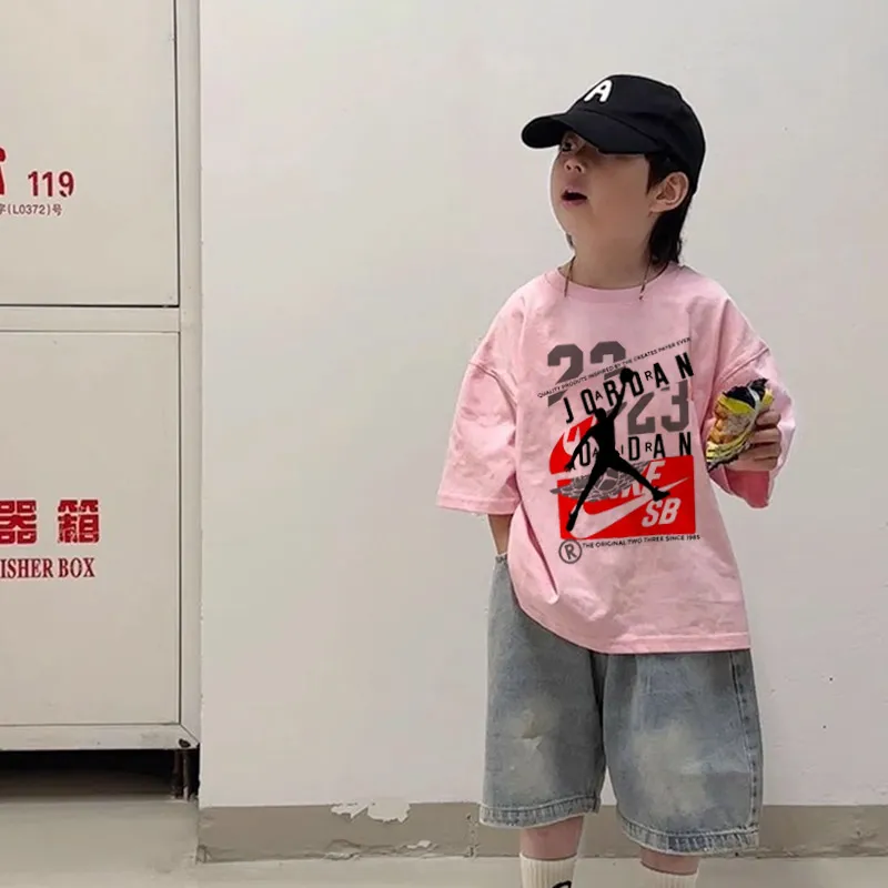 【90-160cm】着せやすい 人気上昇中 トレンド  ゆったり  合わせやすい 男の子 半袖 Ｔシャツ