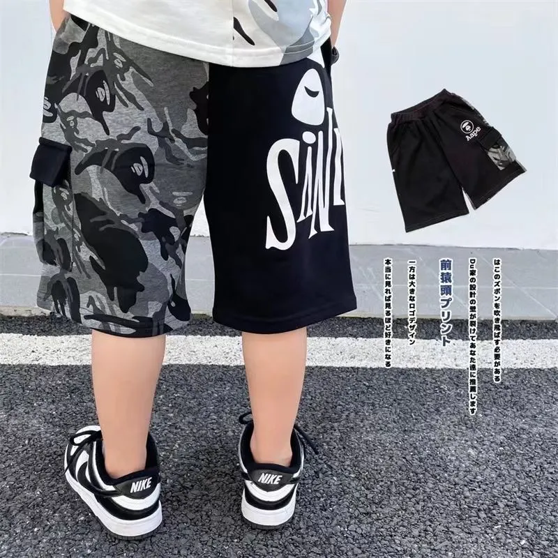 【100-160cm】超カッコイイ 絶対欲しい トレンド  ファッション  ゆったり 男の子 ショートパンツ