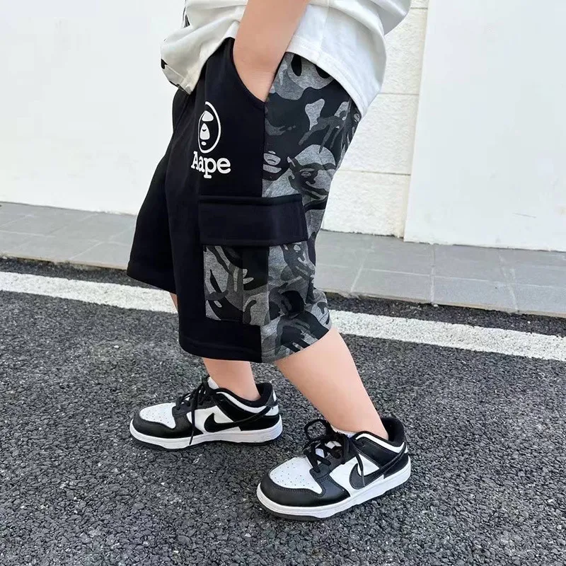 【100-160cm】超カッコイイ 絶対欲しい トレンド  ファッション  ゆったり 男の子 ショートパンツ
