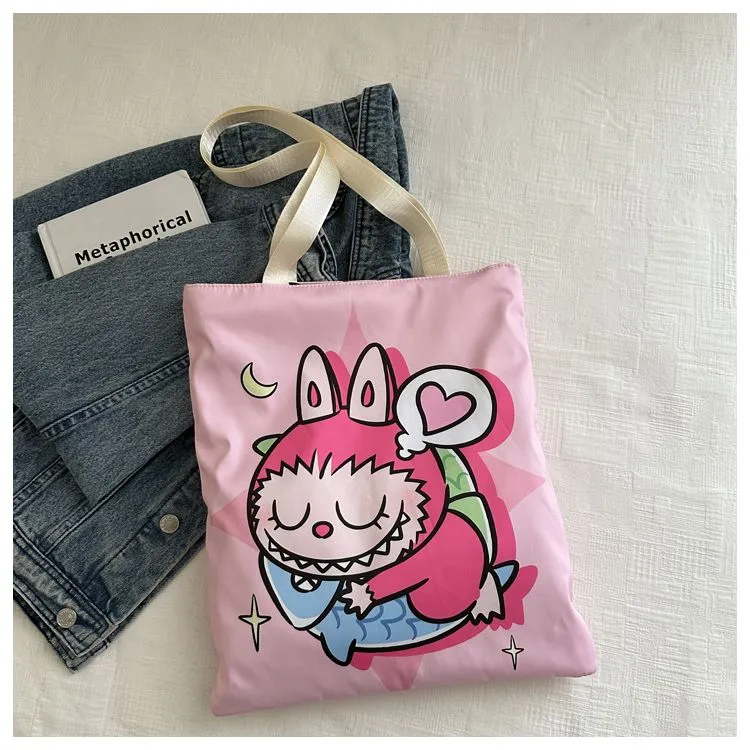 【激安1円！！】限定デザイン おしゃれ キャラクター Labubu ポーチ 小物入れ キャンバス バッグ