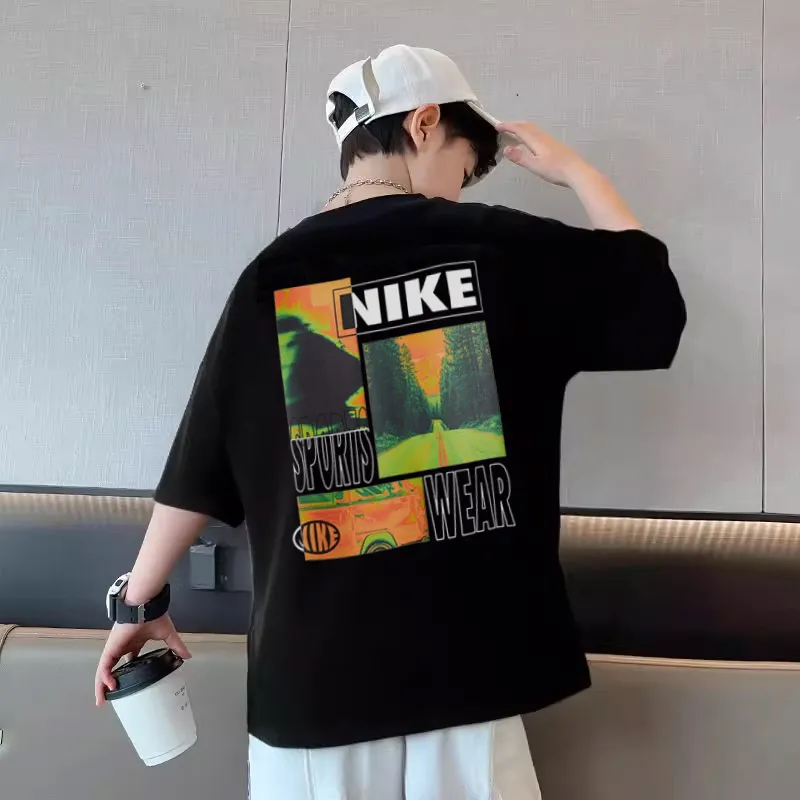 【90-160cm】リラックス感ある 大人気 カジュアル  プリント 男の子 半袖 Ｔシャツ