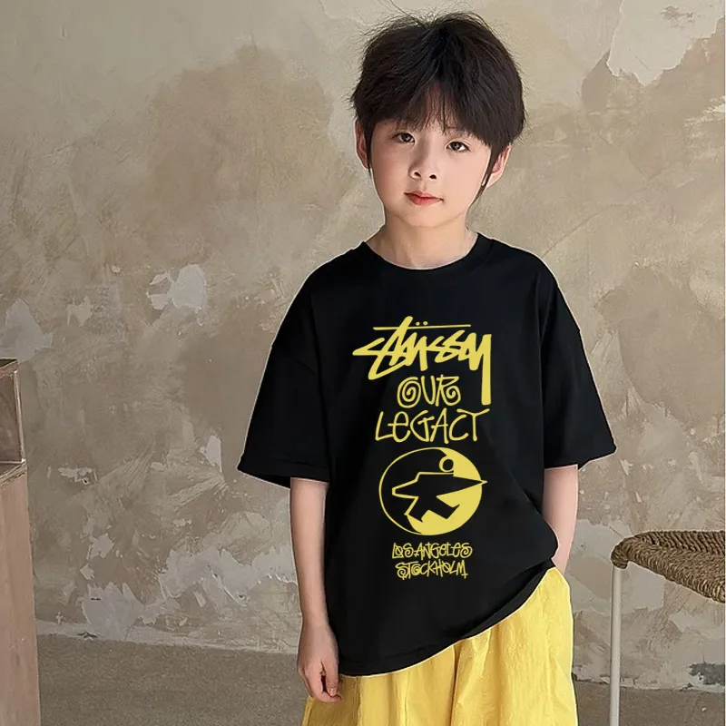 【90-160cm】着回し力抜群 カッコイイ 気質満点  ストリート 男の子 半袖 Ｔシャツ