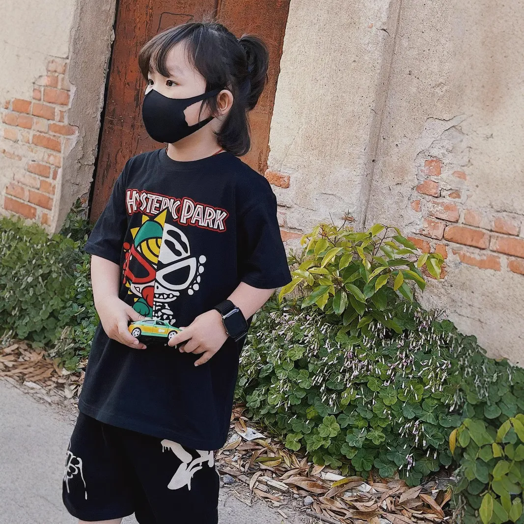 【90-160cm】着回し最強 ゆったり カジュアル ストリート ユニセックス 半袖 Ｔシャツ