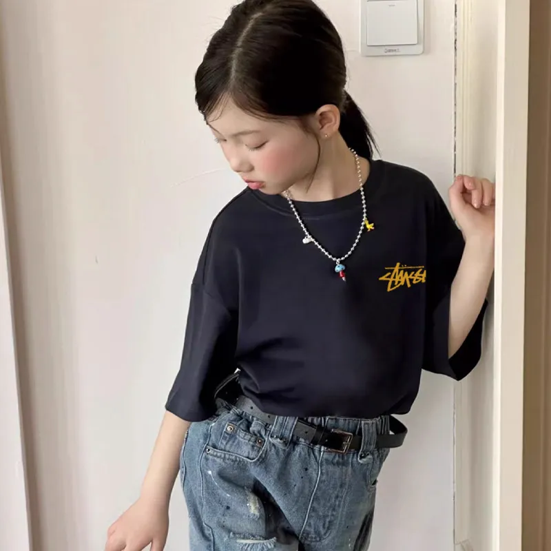 【90-160cm】好感度100％  爆売れ中 おしゃれ 合わせやすい 女の子 半袖 Ｔシャツ