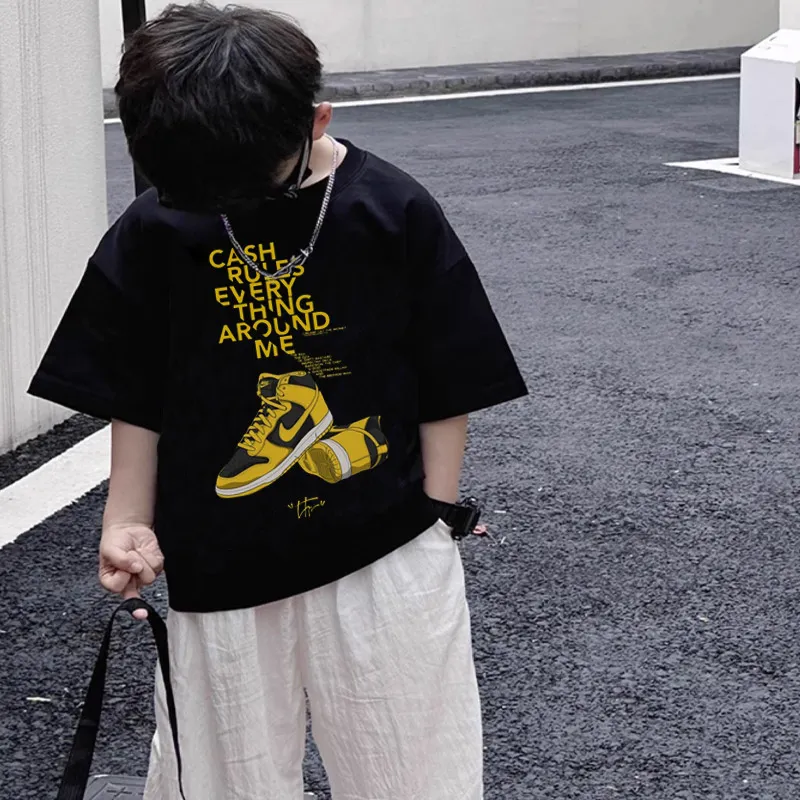 【90-160cm】絶対カッコイイ 大活躍 ファッション  ストリート 男の子 半袖 Ｔシャツ