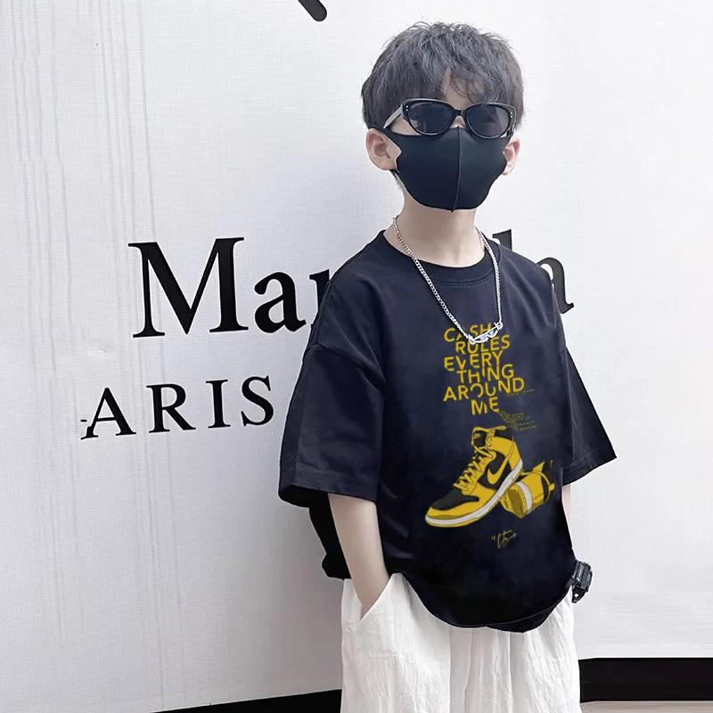 【90-160cm】絶対カッコイイ 大活躍 ファッション  ストリート 男の子 半袖 Ｔシャツ