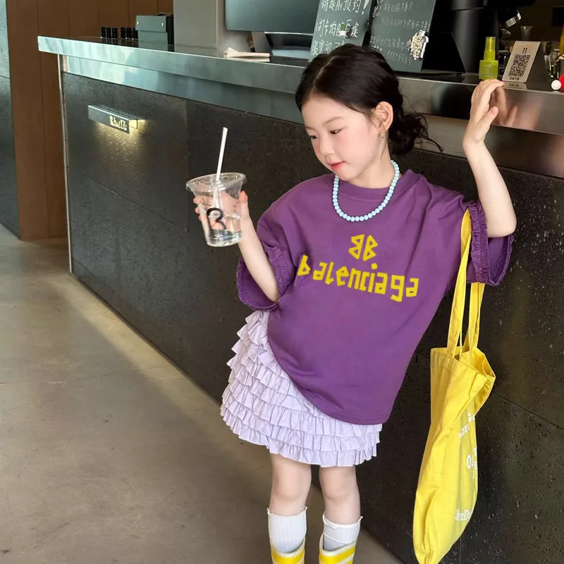 【90-160cm】見逃し厳禁 デザイン満点 定番 おすすめ  女の子  半袖 Ｔシャツ