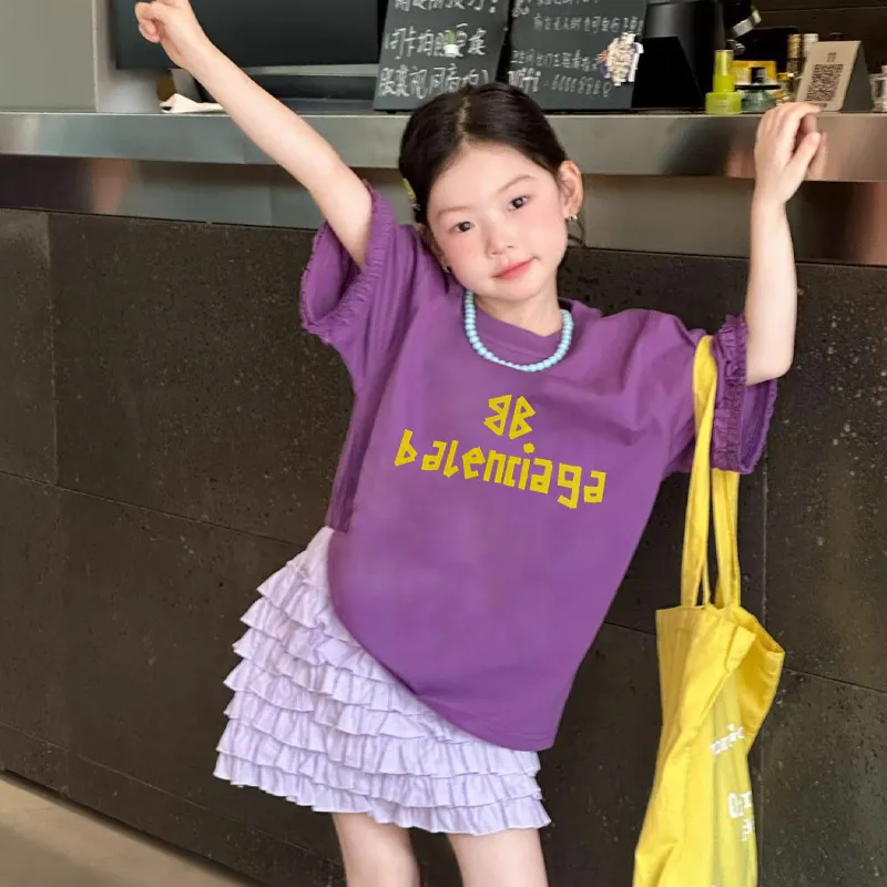 【90-160cm】見逃し厳禁 デザイン満点 定番 おすすめ  女の子  半袖 Ｔシャツ