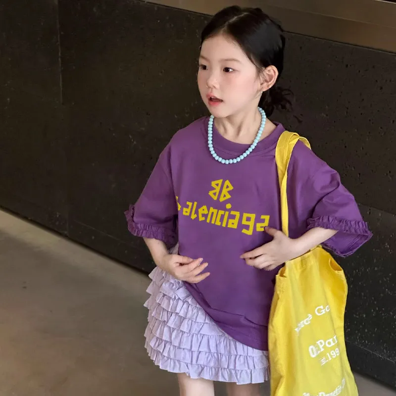 【90-160cm】見逃し厳禁 デザイン満点 定番 おすすめ  女の子  半袖 Ｔシャツ