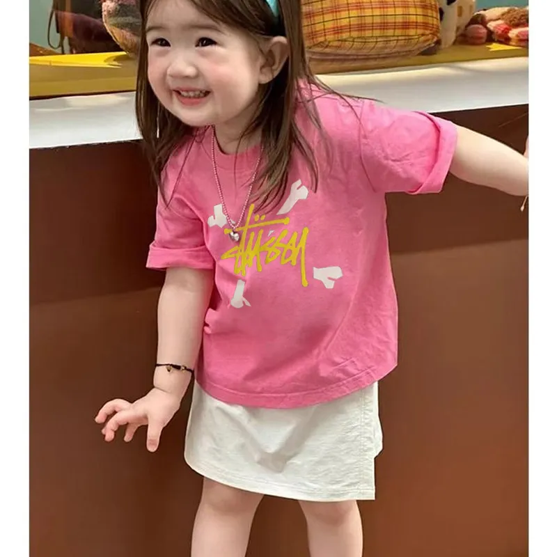 【90-160cm】オシャレ度高め 好感度UP カジュアル 合わせやすい 女の子 半袖 Ｔシャツ