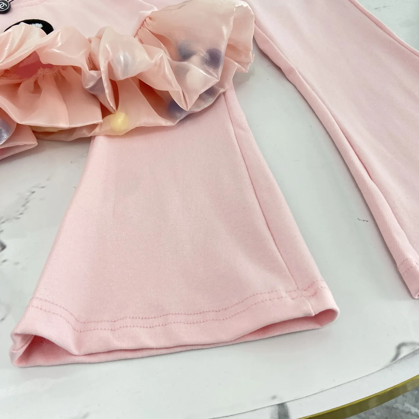 【90-150cm】二点セット オシャレ度高め 気質満点  スウィート 女の子 タンクトップ＋フレアパンツ セットアップ