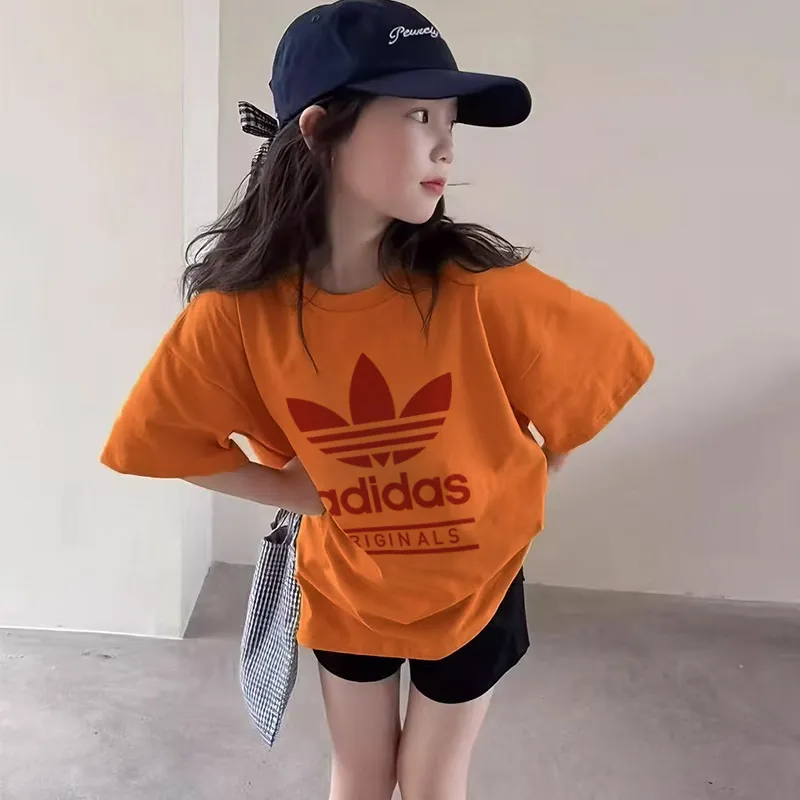 【90-160cm】着回し力抜群 通気性 トレンド  おすすめ  着心地良い 女の子  半袖 Ｔシャツ