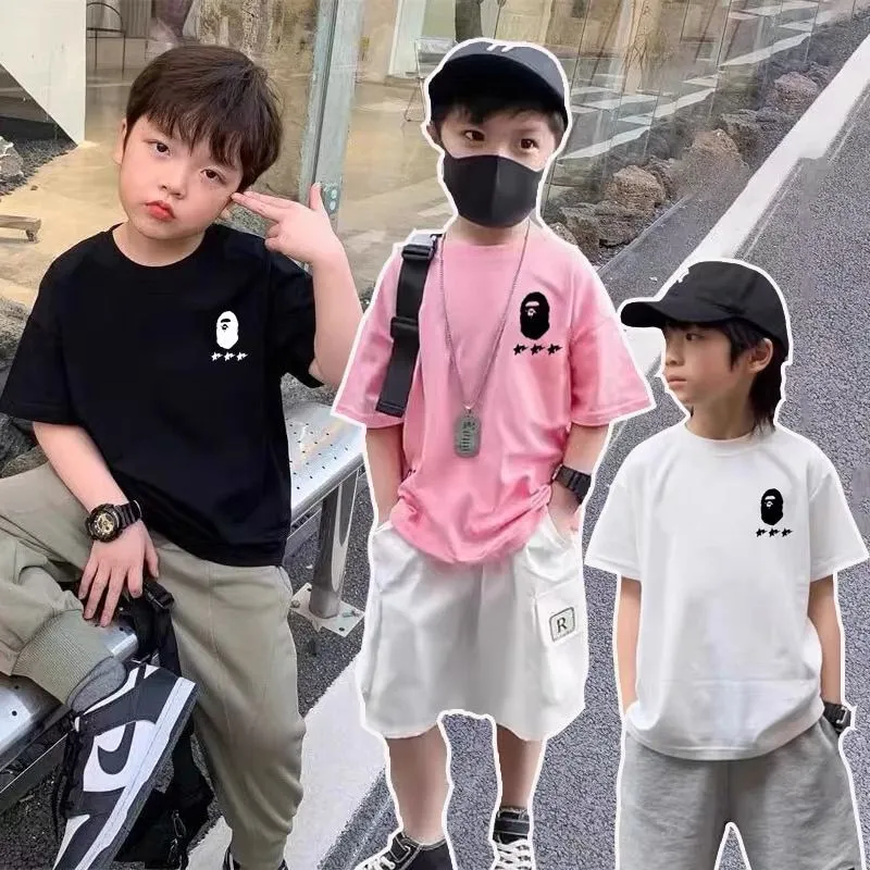 【90-160cm】着回し力抜群 大人気 シンプル カジュアル 合わせやすい 男の子 半袖 Ｔシャツ