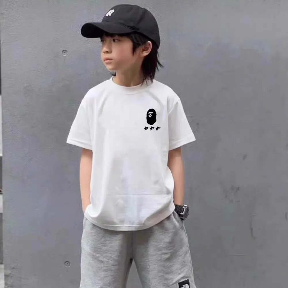 【90-160cm】着回し力抜群 大人気 シンプル カジュアル 合わせやすい 男の子 半袖 Ｔシャツ