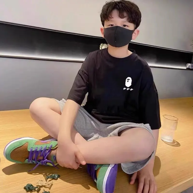 【90-160cm】着回し力抜群 大人気 シンプル カジュアル 合わせやすい 男の子 半袖 Ｔシャツ