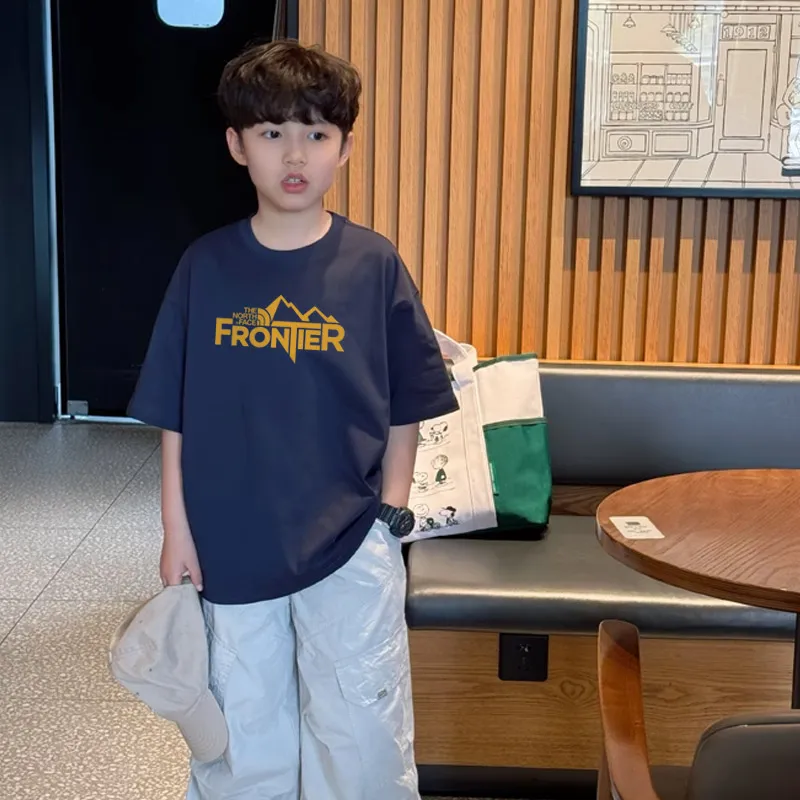 【90-160cm】リラックス感ある爆売れ中 カジュアル アルファベット 男の子 半袖 Ｔシャツ