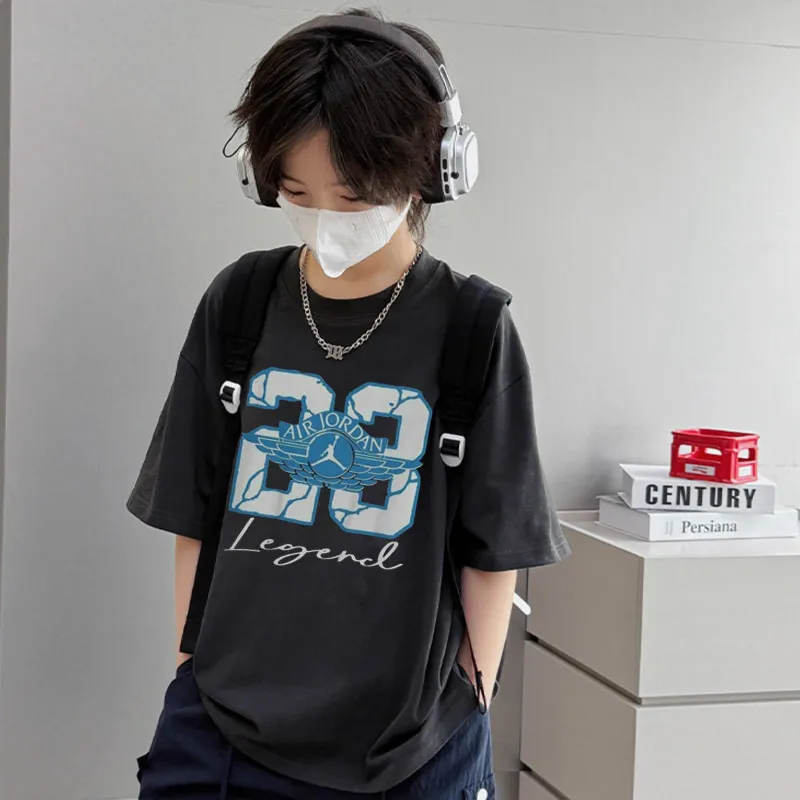 【90-160cm】おしゃれキッズ必見 絶対流行 スタイリッシュ ストリート 男の子 半袖 Ｔシャツ