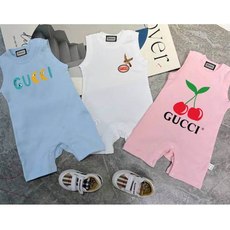 【59-90cm】これを逃す手はない ふんわり可愛い カートゥーン ベビー ノースリーブ ロンパース