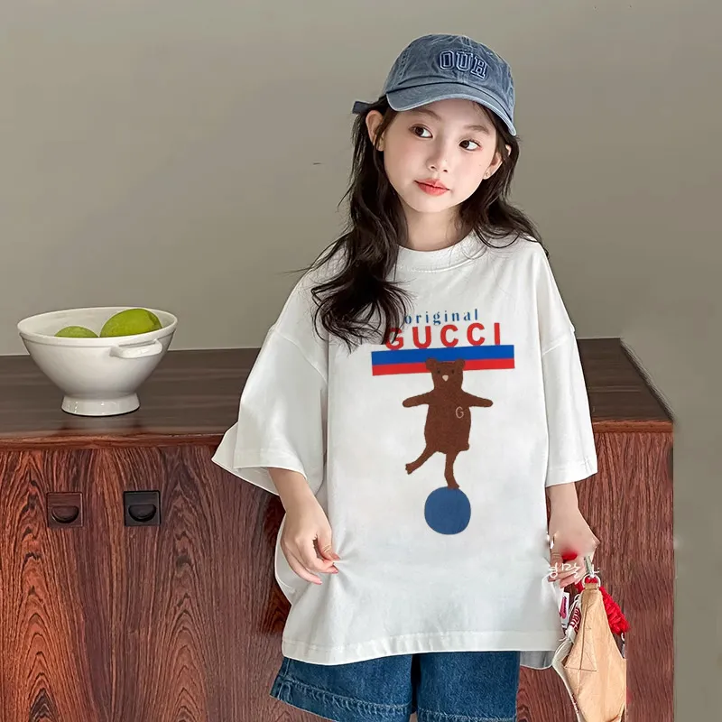 【90-160cm】オシャレ度高め 高品質 可愛い カートゥーン 女の子 半袖 Ｔシャツ