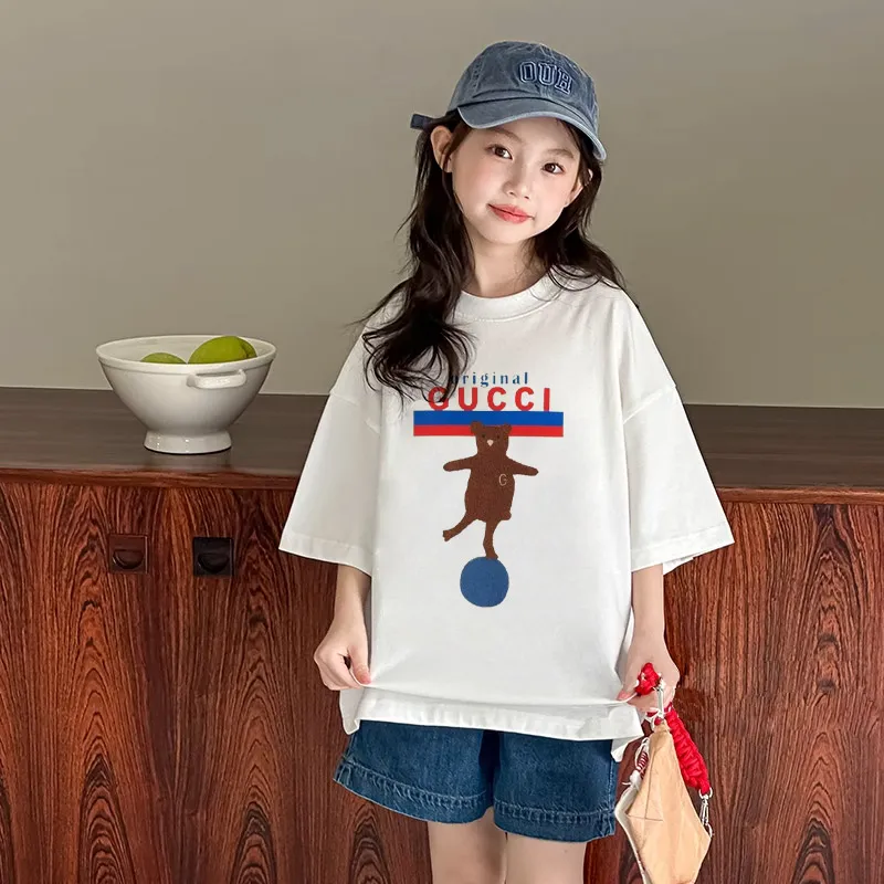 【90-160cm】オシャレ度高め 高品質 可愛い カートゥーン 女の子 半袖 Ｔシャツ