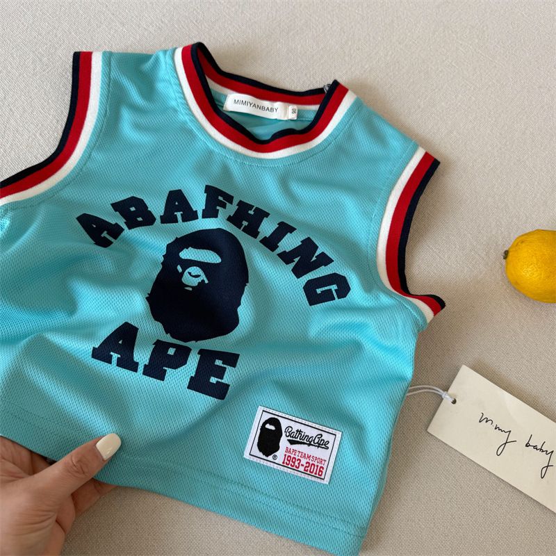 BAPE APE エイプ ベイプ タンクトップ・ショートパンツセット 90-140cm】二点セット 存在感アップ 爆売れ中 カジュアル
