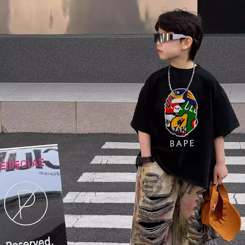 【90-160cm】話題沸騰中 着心地も抜群 カジュアル お出かけに 男の子 半袖 Ｔシャツ
