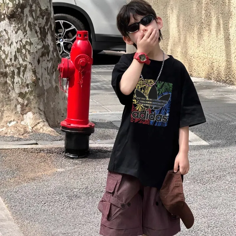 【90-160cm】ストリート感満載 売れ筋 カジュアル クール 男の子 半袖 Tシャツ