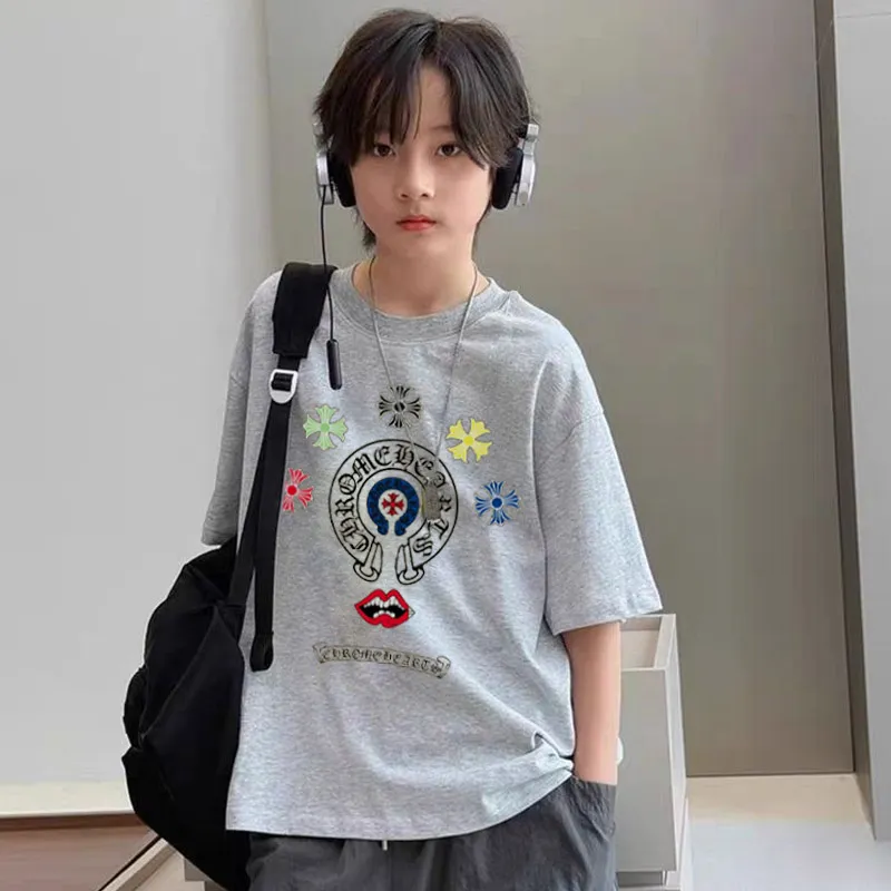 【90-160cm】モード感アップ 目立つ スタイリッシュ 着やすい 男の子 半袖 Tシャツ