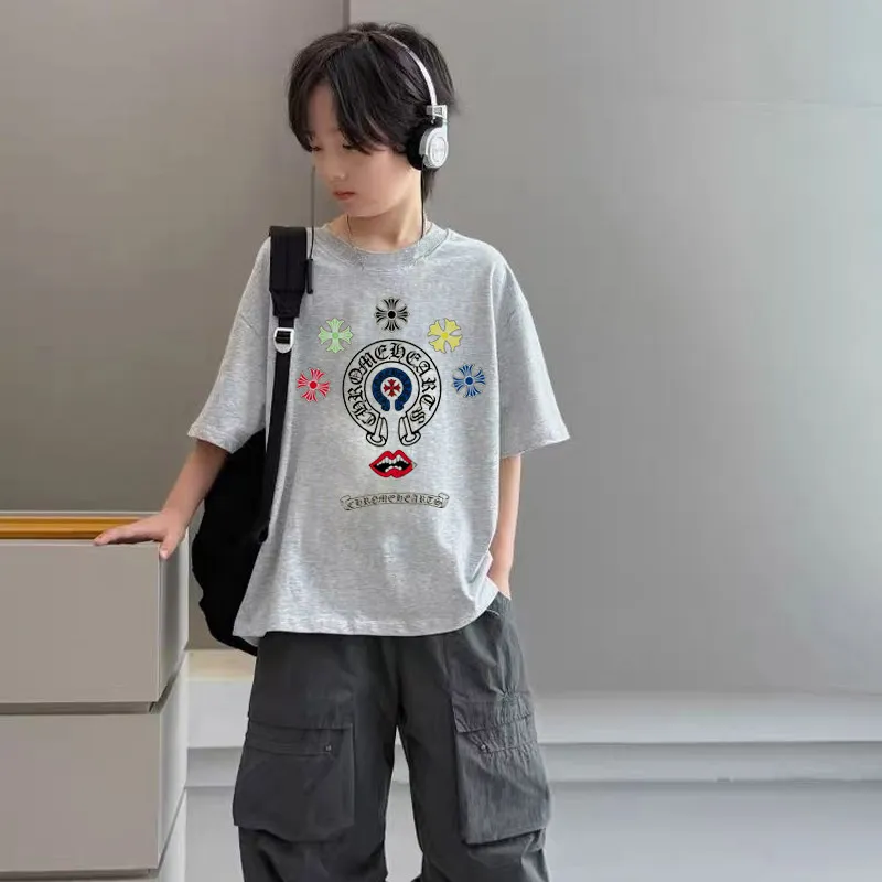 【90-160cm】モード感アップ 目立つ スタイリッシュ 着やすい 男の子 半袖 Tシャツ