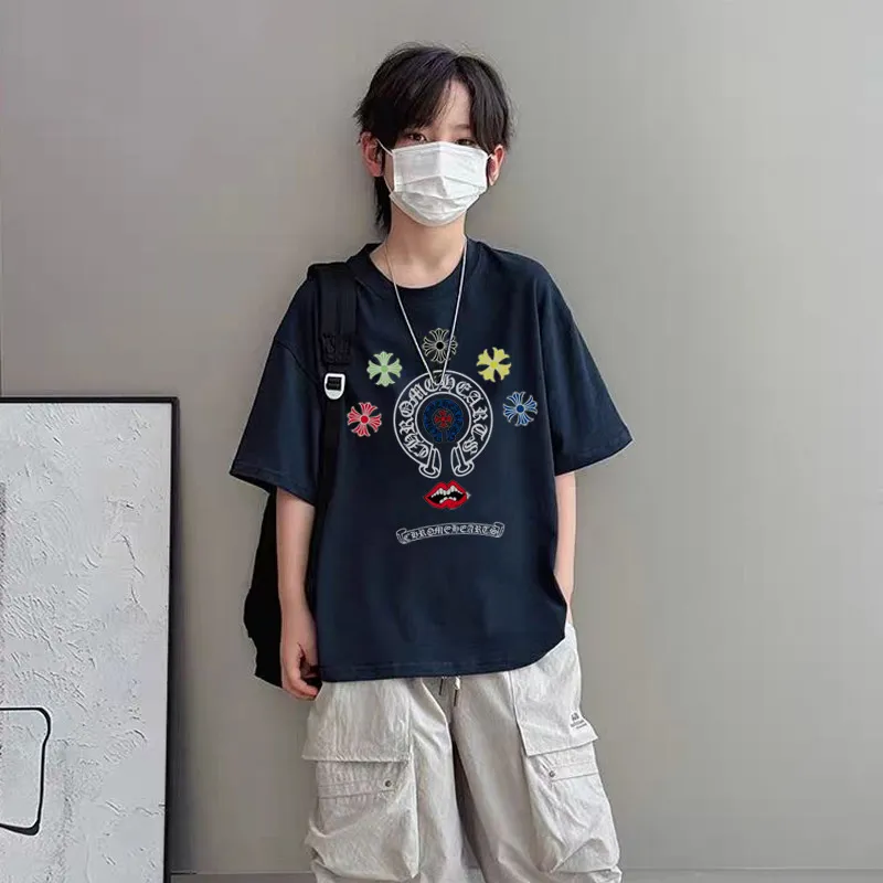 【90-160cm】モード感アップ 目立つ スタイリッシュ 着やすい 男の子 半袖 Tシャツ