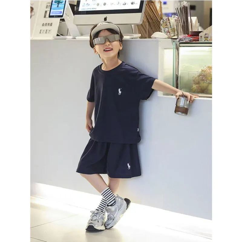 【100-170cm】二点セット コンフォート感抜群 大人気 シンプル カジュアル 半袖Ｔシャツ+ショートパンツ セットアップ