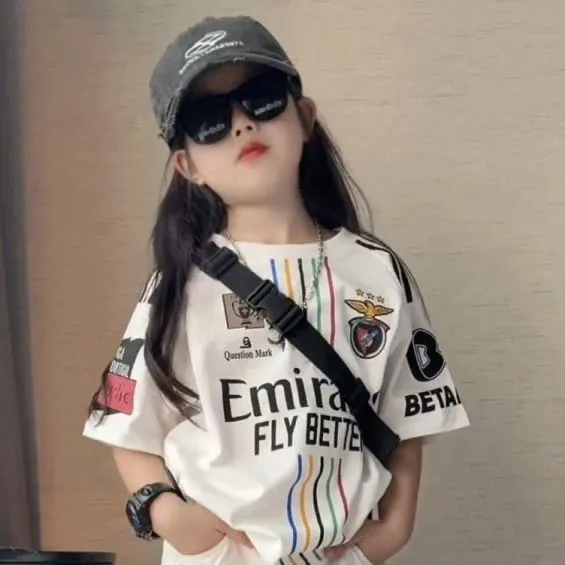 【100-170cm】二点セット 単品注文OK おしゃれ度UP カジュアル クール 女の子 半袖Ｔシャツ+ショートパンツ セットアップ