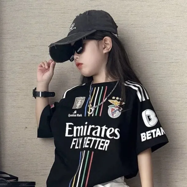 【100-170cm】二点セット 単品注文OK おしゃれ度UP カジュアル クール 女の子 半袖Ｔシャツ+ショートパンツ セットアップ