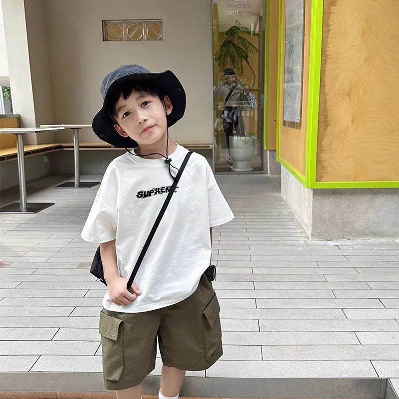 【90-160cm】目を奪われる 品質満点 カジュアル 合わせやすい 男の子 半袖 Ｔシャツ