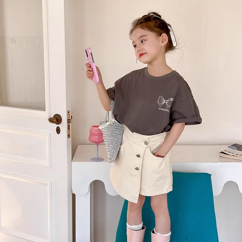 【90-160cm】おしゃれキッズ必見 売れ筋 可愛い スウィート 女の子 半袖 Ｔシャツ