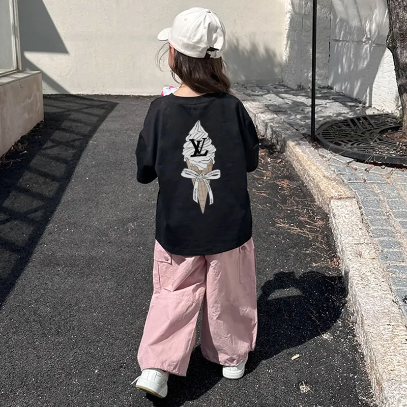 【90-160cm】夏にぴったり リピーター多数 可愛い ガーリー 着やすい 女の子 半袖 Ｔシャツ