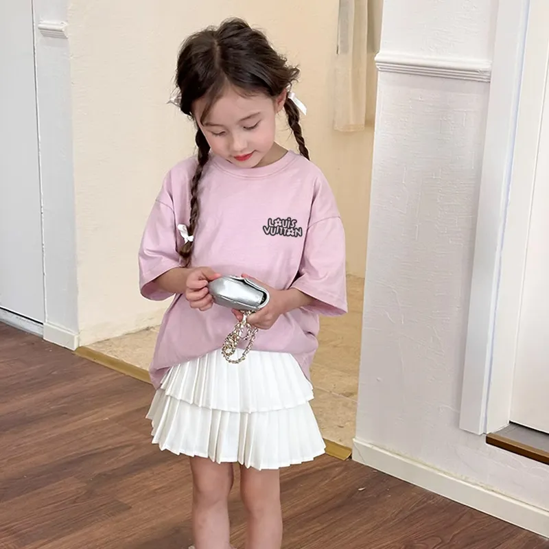 【90-160cm】夏にぴったり リピーター多数 可愛い ガーリー 着やすい 女の子 半袖 Ｔシャツ