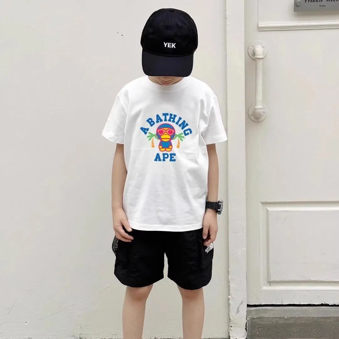 【90-160cm】絶対後悔しない 大注目 多色展開 カジュアル プリント  半袖 Ｔシャツ